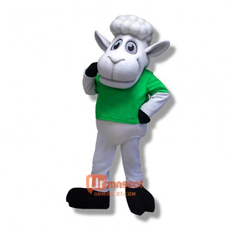Cute White Sheep Cartoon Mascot Costume Cosplay Outfits