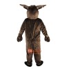 Dark Brown Elk Cartoon Mascot Costume Plush with Mask