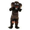 Deep Brown Gopher Mole Cartoon Mascot Costume Plush with Mask