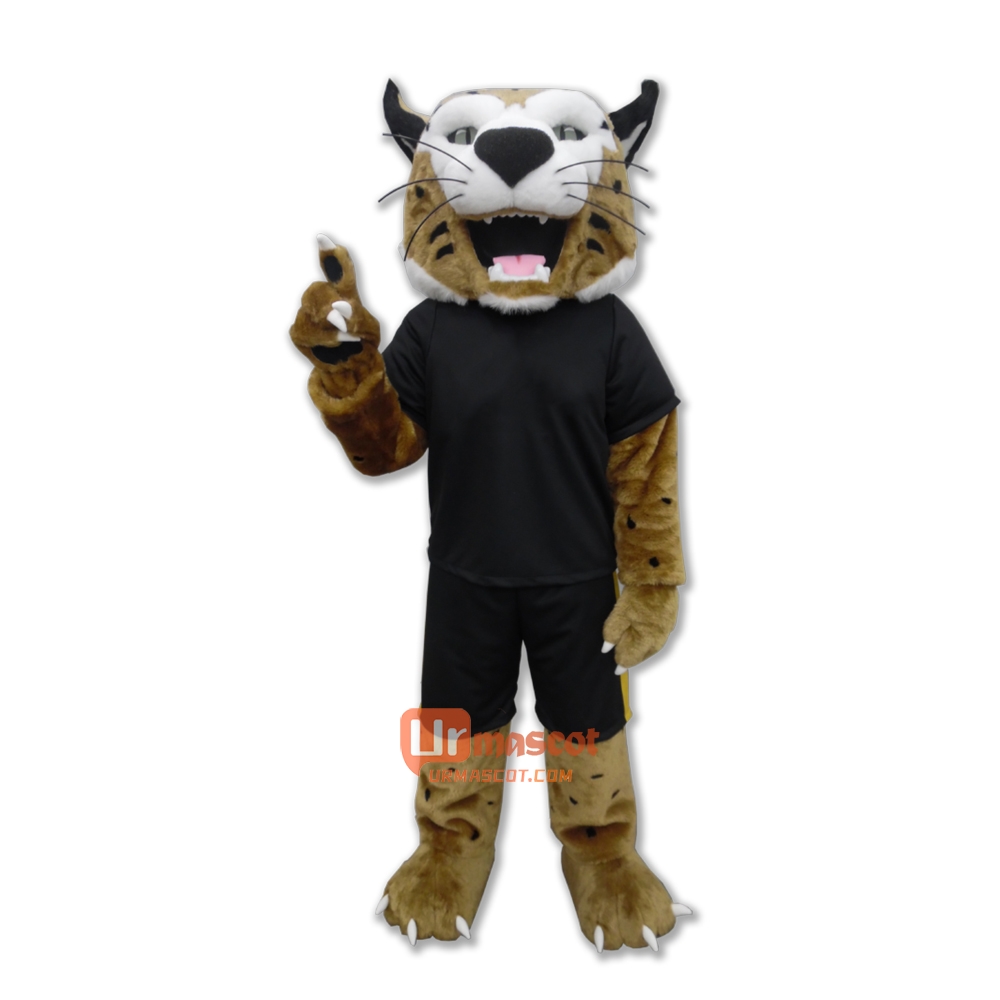 Domineering Bobcat Cartoon Mascot Costume