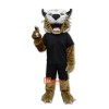 Domineering Bobcat Cartoon Mascot Costume