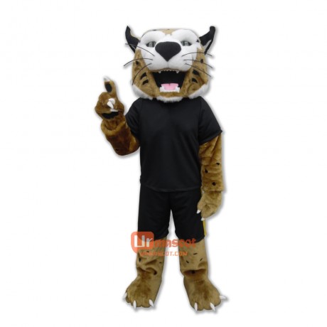 Domineering Bobcat Cartoon Mascot Costume