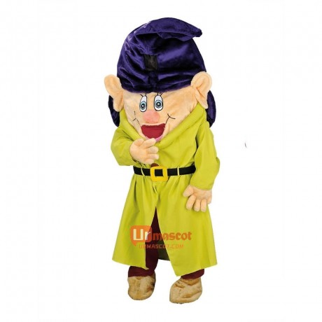 Dopey 7 Dwarfs Cartoon Mascot Costume Plush with Mask