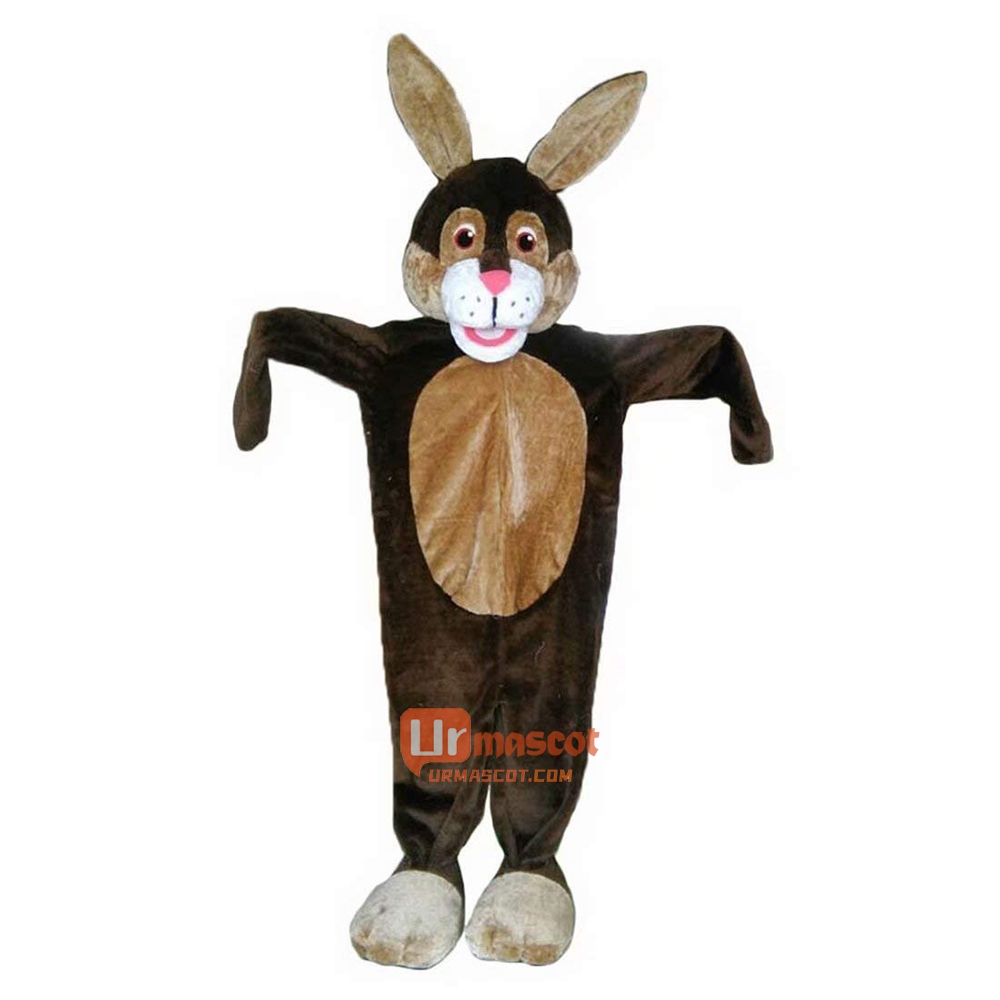 Easter Bunny Costume Adult Size Faux Fur Shaggy Cartoon Mascot Costume Plush with Mask