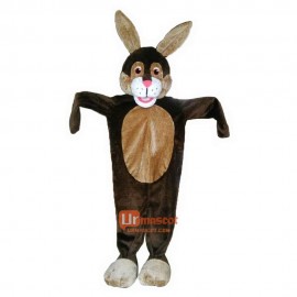 Easter Bunny Costume Adult Size Faux Fur Shaggy Cartoon Mascot Costume Plush with Mask