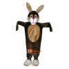 Easter Bunny Costume Adult Size Faux Fur Shaggy Cartoon Mascot Costume Plush with Mask