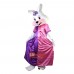 Easter Bunny Costume Adult Size Faux Fur Shaggy Cartoon Mascot Costume Plush with Mask