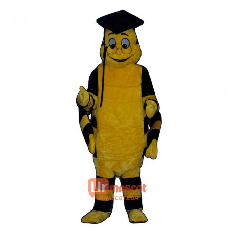 Educated Worm Cartoon Costume Mascot