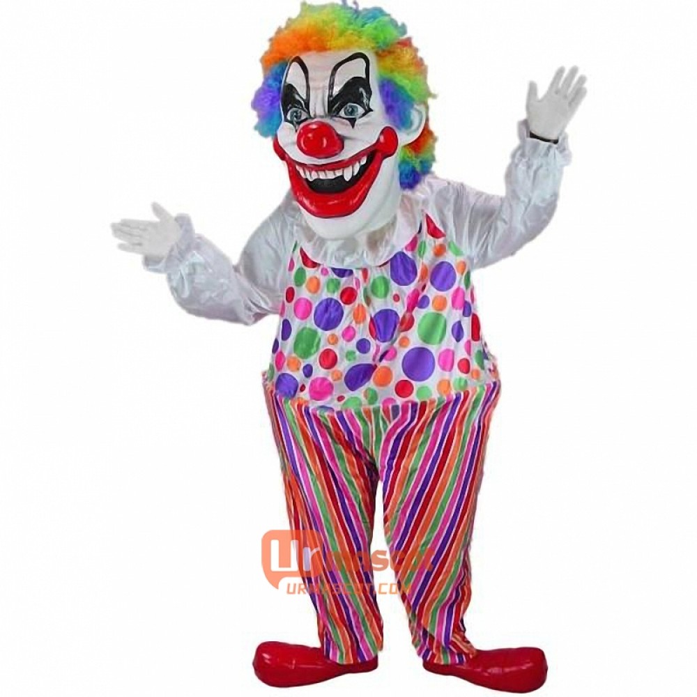 Evil Clown Cartoon Mascot Costume Cosplay Outfits