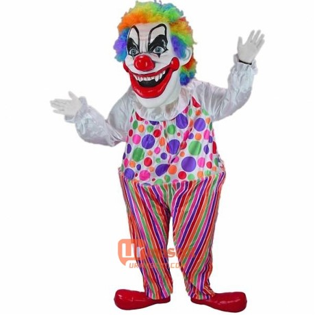 Evil Clown Cartoon Mascot Costume Cosplay Outfits