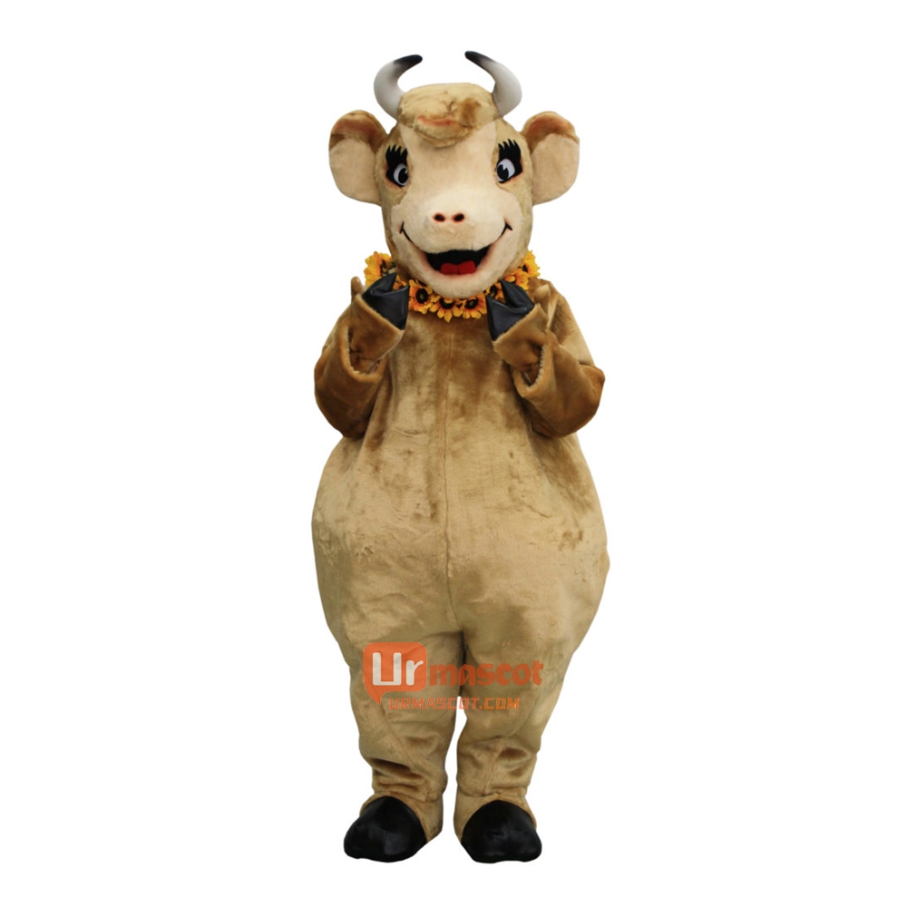 Fair Charming Elsie Cow Mascot Costume Cosplay Outfits