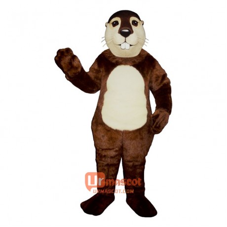 Fat Beaver Cartoon Costume Mascot