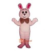 Fat Bunny Tie Cartoon Costume Mascot