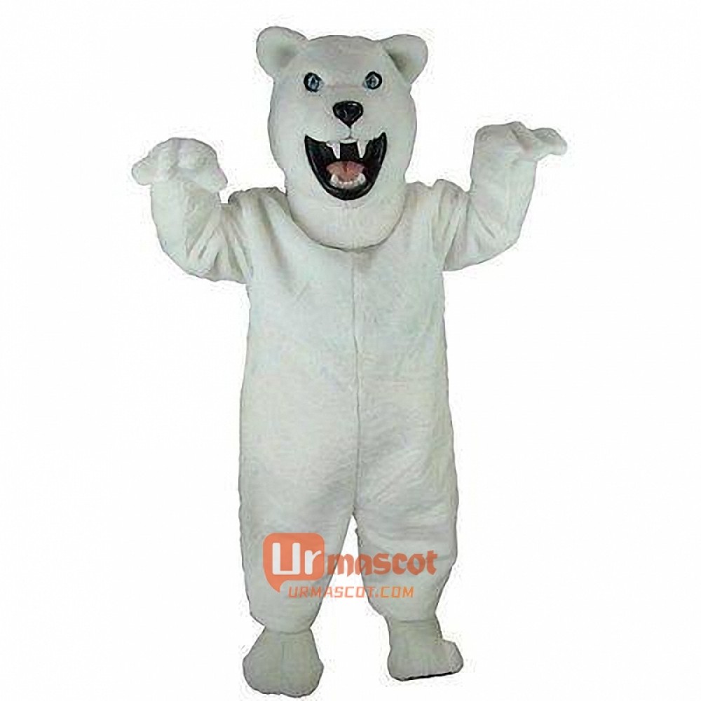 Fierce Polar Bear Cartoon Mascot Costume Cosplay Outfits