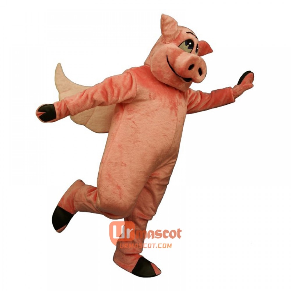 Flying Hog Cartoon Costume Mascot
