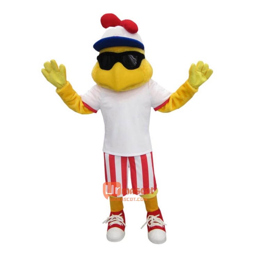 Frickers Glasses Chicken Cartoon Mascot Costume