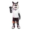 Friendly Handsome Wolf Custom Cartoon Mascot Costume