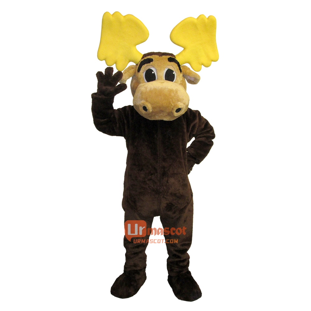 Friendly Moose Custom Cartoon Mascot Costume
