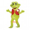 Frog Cartoon Mascot Costume Plush with Mask Happy