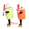 Funny Ice Cream Yogurt Mascot Cartoon Costume