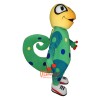 Gecko Cartoon Mascot Costume Plush with Mask