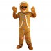 Gingerbread Man Cartoon Mascot Costume Plush with Mask