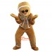 Gingerbread Man Cartoon Mascot Costume Plush with Mask