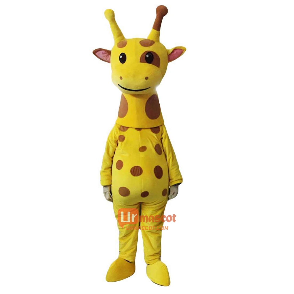 Giraffe Cartoon Mascot Costume Plush with Mask