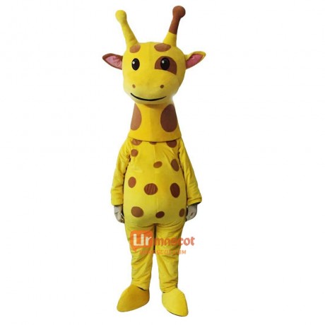 Giraffe Cartoon Mascot Costume Plush with Mask