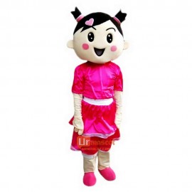 Girl Cartoon Mascot Costume Plush with Mask