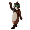 Glasses Mouse Raccoon Cartoon Mascot Costume Plush with Mask