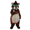 Glasses Mouse Raccoon Cartoon Mascot Costume Plush with Mask
