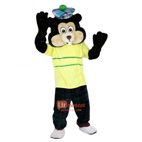 Gopher Cartoon Mascot Costume Plush with Mask