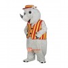 Gray Cute Rhino Custom Cartoon Mascot Costume