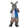 Gray Rabbit Cartoon Mascot Costume Plush with Mask