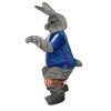 Gray Rabbit Cartoon Mascot Costume Plush with Mask