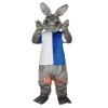 Gray Rabbit Cartoon Mascot Costume Plush with Mask