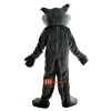 Gray Tiger Wildcat Cartoon Mascot Costume Plush with Mask