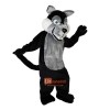 Gray Wolf Wolfish Cartoon Mascot Costume Plush with Mask