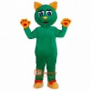 Green Cat Mascot Costume Cosplay Outfits