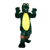 Green Crocodile Cartoon Mascot Costume Plush with Mask