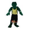 Green Crocodile Cartoon Mascot Costume Plush with Mask