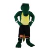 Green Crocodile Cartoon Mascot Costume Plush with Mask