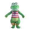 Green Crocodile Custom Mascot Cartoon Costume