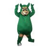Green Devil Genius Monster Cartoon Mascot Costume Plush with Mask