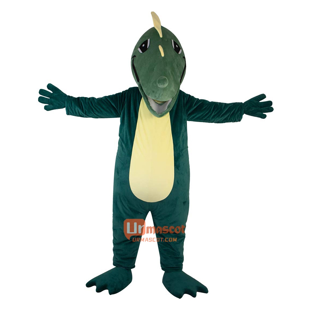 Green Dinosaur Dragon Crocodilian Cartoon Mascot Costume Plush with Mask