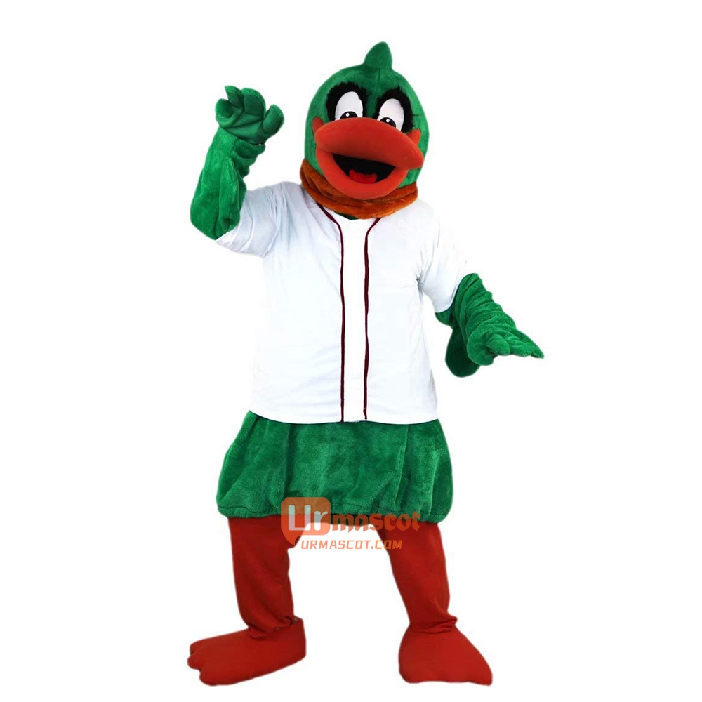 Green Duck Cartoon Mascot Costume Plush with Mask