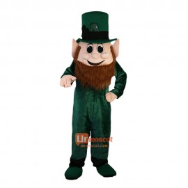 Green Dwarf elf Genius Cartoon Mascot Costume Plush with Mask
