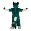 Green Fox Dog Husky Cartoon Mascot Costume Plush with Mask