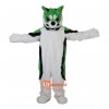 Green Fox Dog Husky Cartoon Mascot Costume Plush with Mask